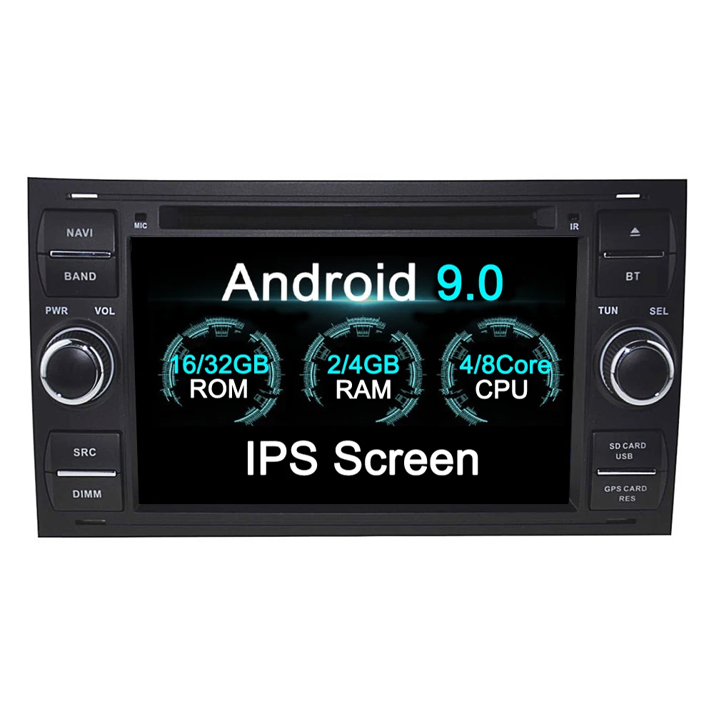Автомобильный DVD плеер для FORD FOCUS Android 9 FIESTA FUSION GALAXY TRANSIT KUGA GPS навигация