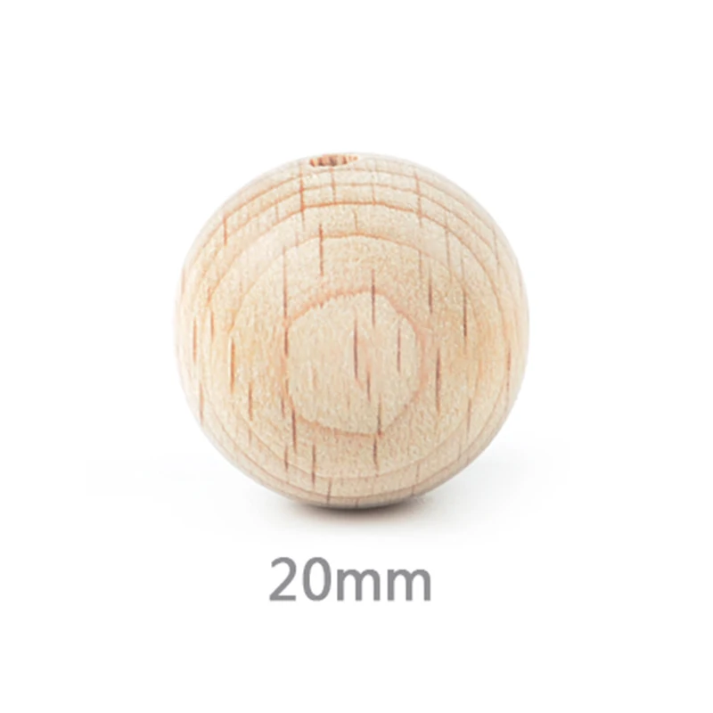 20mm LOFCA 12/15/20 mm Wooden Beads 30pcs/lot Natural Wood Beads DIY Jewelry Making Baby Toys Wooden Beads Jewelry Wholesale - Цвет: 20mm