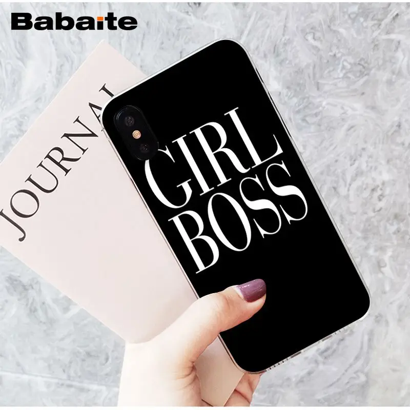 A7 Babaite vogue girl boss Мягкий силиконовый прозрачный чехол для телефона Apple iPhone 8 7 6 6S Plus X XS MAX 5 5S SE XR Чехол для мобильного телефона - Цвет: A7