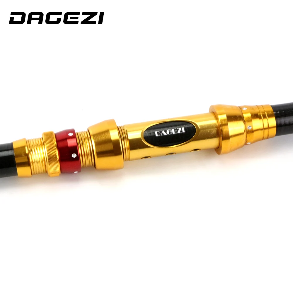 DAGEZI высокое качество древесины мотоцикл HandleCarbon волокна телескопическая удочка 2