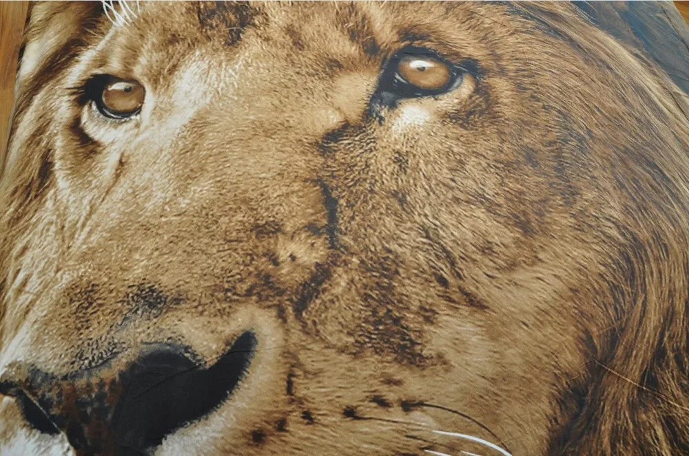 Роскошный комплект постельного белья с 3d рисунком льва в скандинавском стиле 3/4