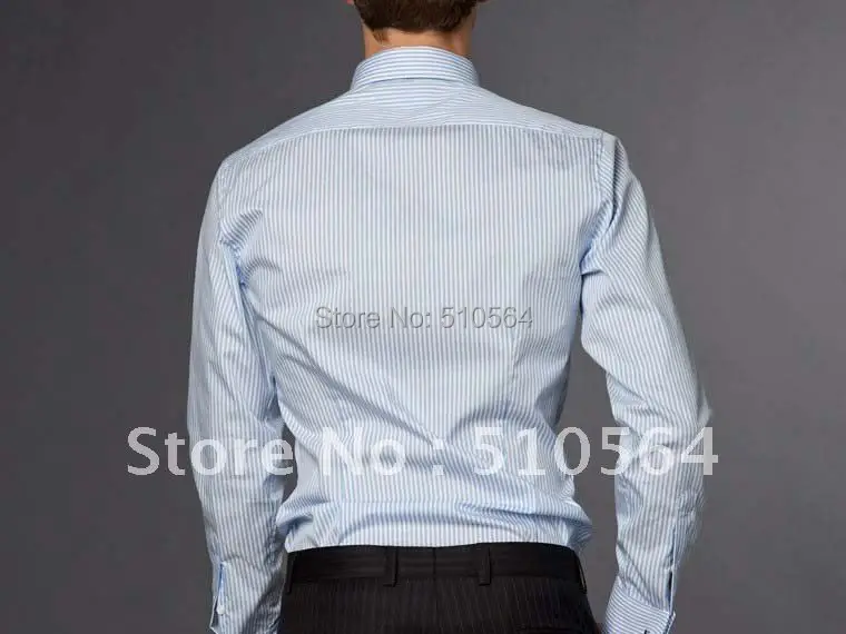 Сделанная на заказ мужская хлопковая рубашка деловая повседневная приталенная