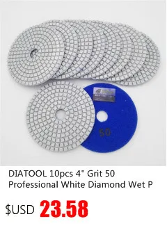 SHDIATOOL 10 шт " /100 мм зернистость 400 Professional White Diamond влажной полировки связке шлифовальные диски камень полировки, диск