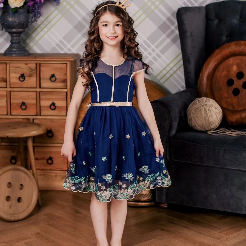 DKDGNY 3-10 Year Girls Lace Dress Princess for Baby Summer 2018 Kids Brand Party Dresses Children Clothing | Детская одежда и