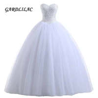 2019 womens white ball gown bridal wedding dresses beaded casual wedding dresses plus size quinceanera prom party gowns