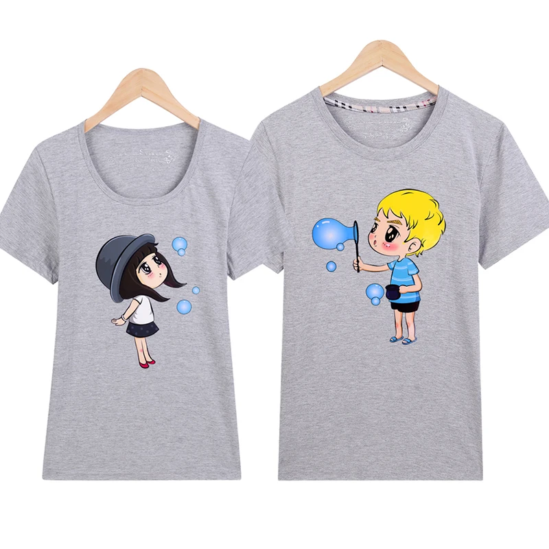 Парная футболка для влюбленных женщин мужчин горячий День Святого Валентина 16