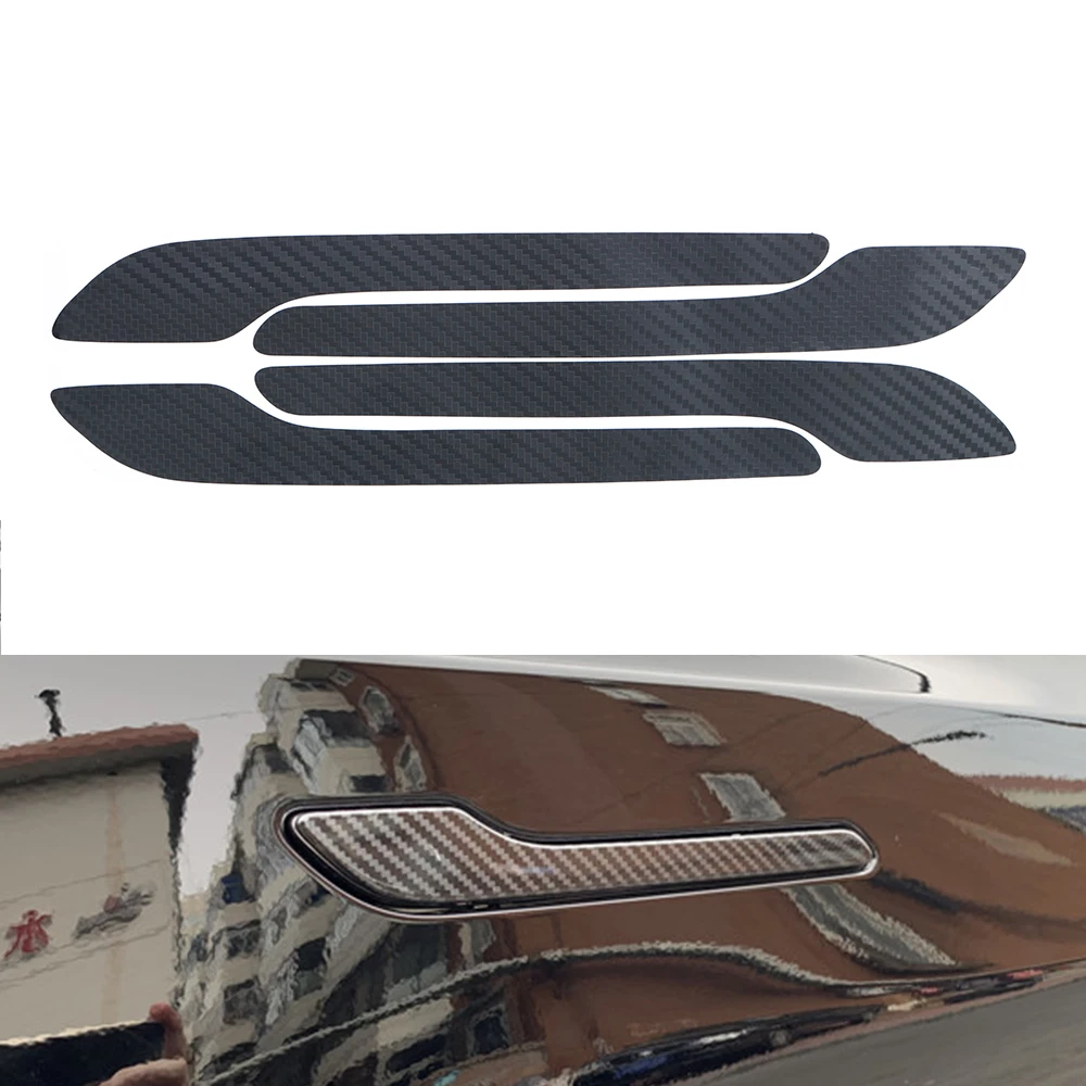 FORAUTO 4 шт. Автомобильная наклейка на дверную ручку для Tesla Model 3 защитные наклейки