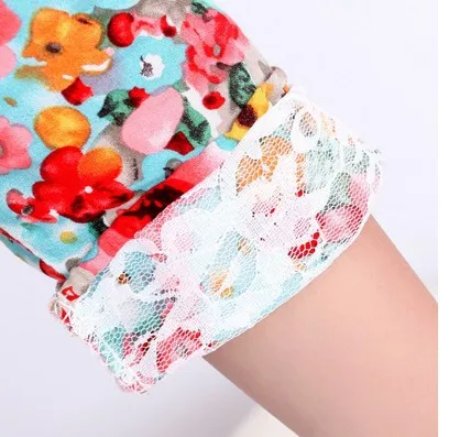 Fashion Girl Women Flower Pattern Shirt Notched Collar Tops Blouse 1pcs/lot Free Shipping SQ0041|shirt russia|shirt dress plus sizeshirt girl |