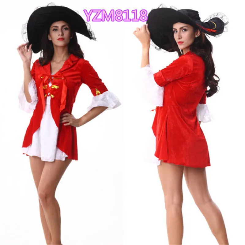 2016 Новинка пикантные Для женщин Косплей-костюм пирата на Хэллоуин карнавальный
