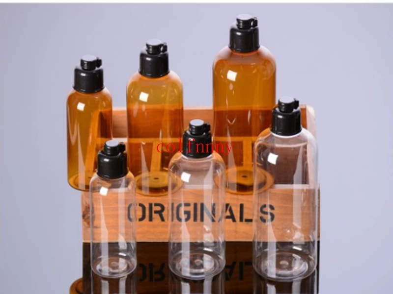 250 шт./лот быстрая Доставка 100 мл 200 300 прозрачные/Янтарные косметические бутылки с