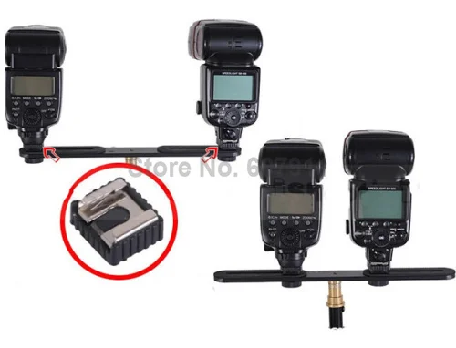 2 в 1 металлический держатель для вспышки камеры кронштейн 1/4 &quotКрепление Адаптер