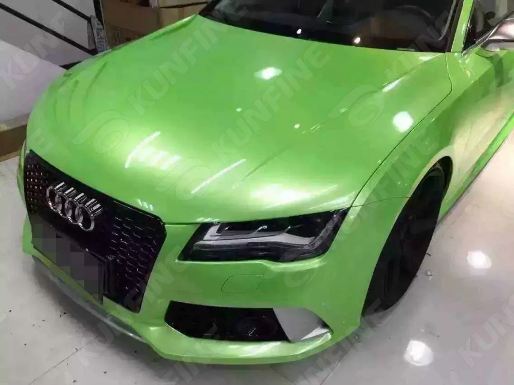 

Car Styling Wrap Cowry Green Car Vinyl film Body Sticker Car Wrap with Air Free Bubble for Vehiche Motorcycle1.52*18M /Roll