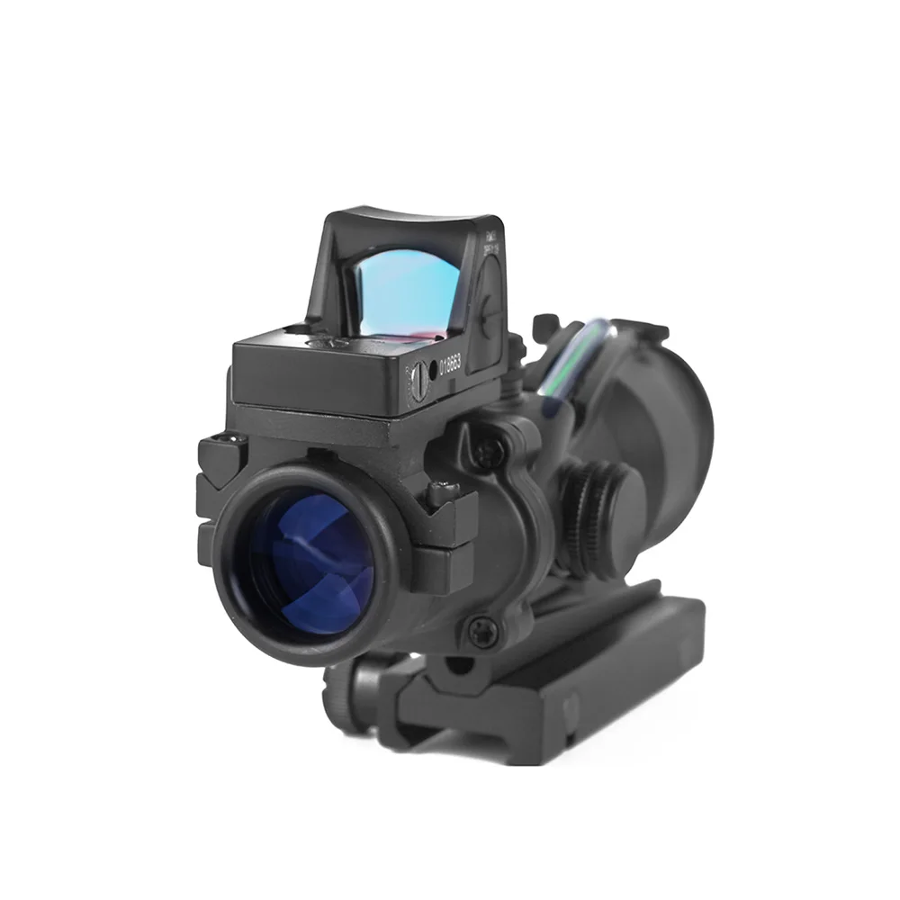 LUGER ACOG 4X32 оптика из настоящего волокна прицел стекло травленая сетка охотничий прицел RMR Красный точка зрения тактический оптический прицел