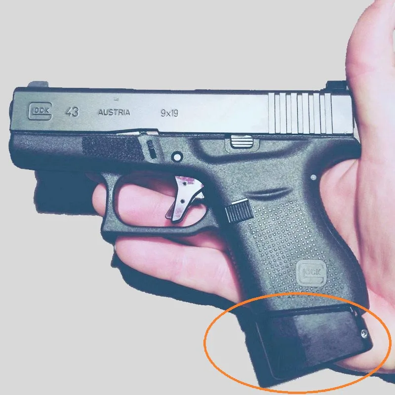 Новый ЧПУ Обработанные журналы база Pad для Glock 43 + 2 Журнал Расширение Plus