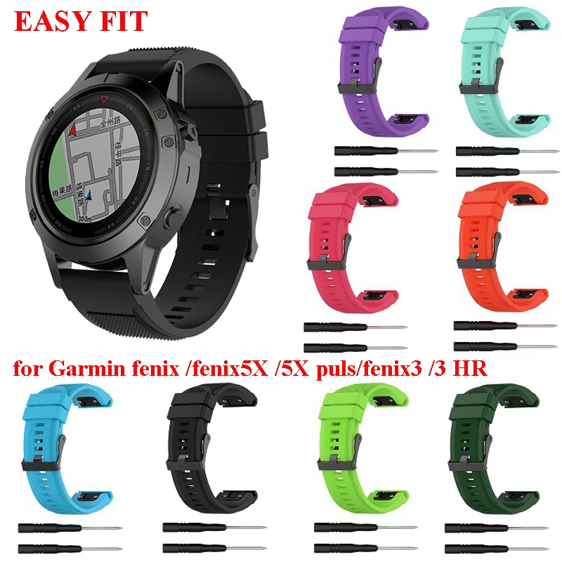 10 видов цветов 26 мм ремешок для часов Garmin Fenix 5X Plus 3 HR спуск Mk1 часы Quick Release