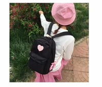 1 piece harajuku girl japans lovely bowknot belt backpack heart ballet embroidery schoolbag womens travel shoulder bag