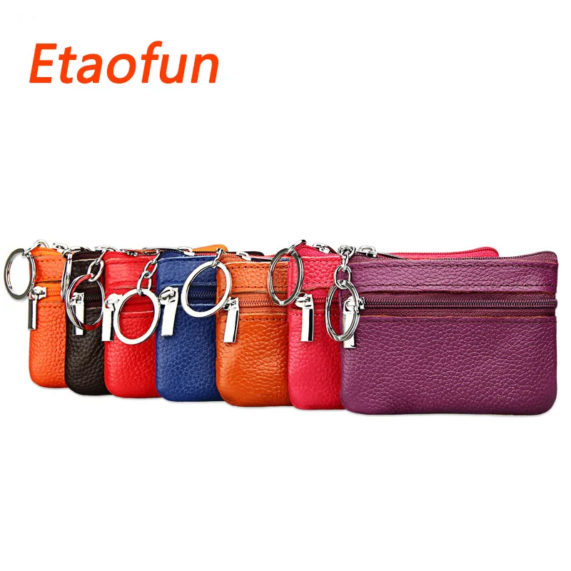 Etaofun New Brand Genuine Leather keys wallets women's car key holder colorful card holders small coins bags housekeeper purses | Багаж и