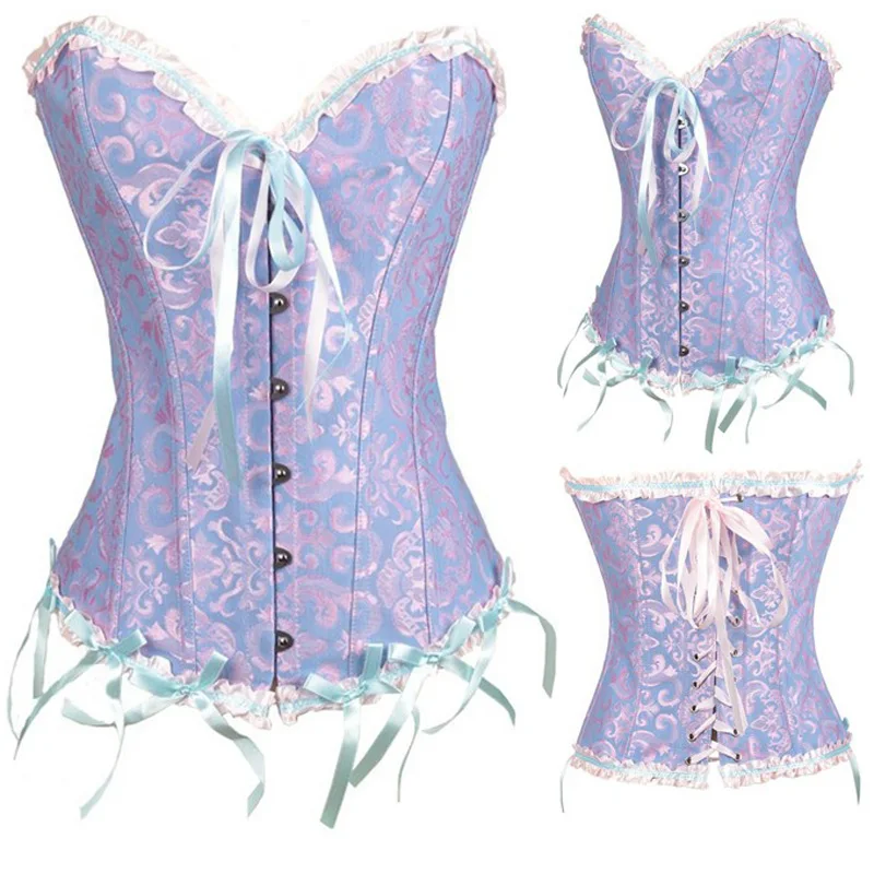 Женский корсет сексуальный хлопковый со шнуровкой и бантом корсеты бюстье