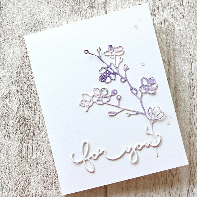 Ветка цветущего вишни новинка 2019 металлические Вырубные штампы Diecut для