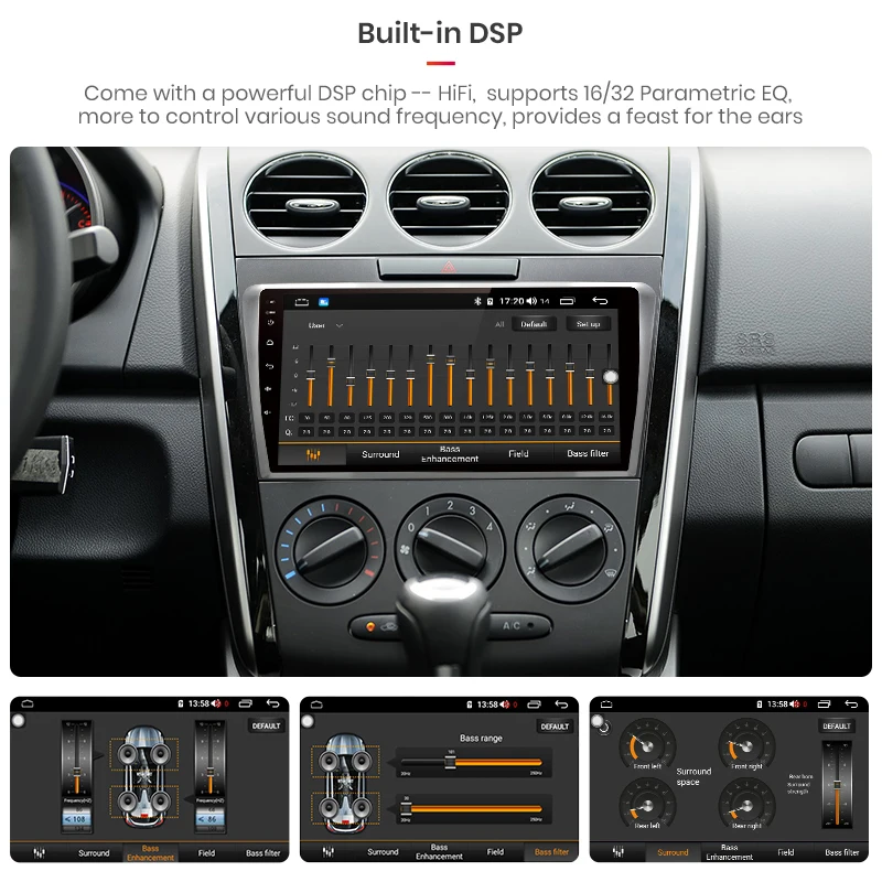AWESAFE 2 Din CarPlay DSP Android 8 1 автомобильный Радио мультимедийный видео плеер Авто Стерео
