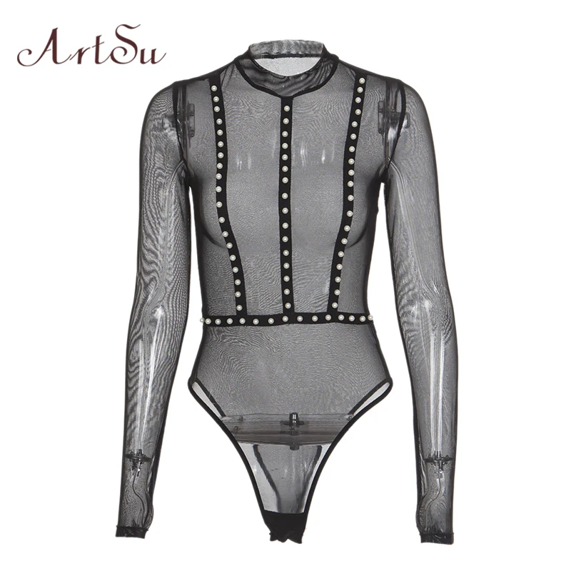 Арцу 2018 пикантные в полоску из сетчатого материала украшенные жемчугом