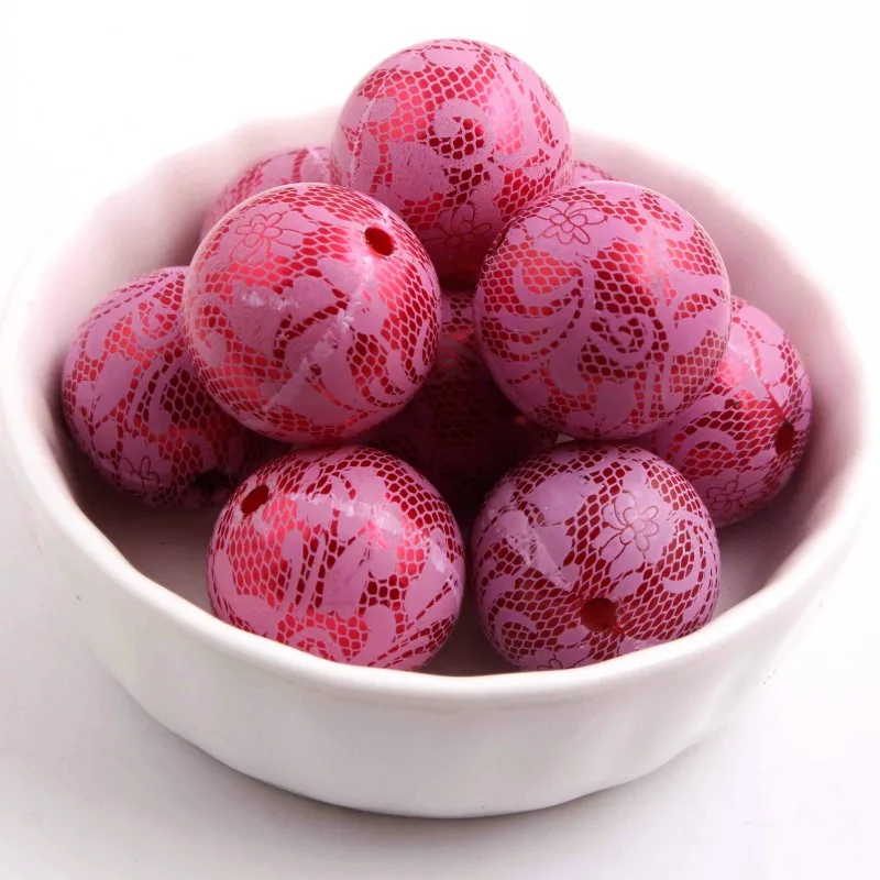 Белая кружевная бусина Kwoi Vita оптовая продажа 20 мм 12 акриловая имитация жемчуга с