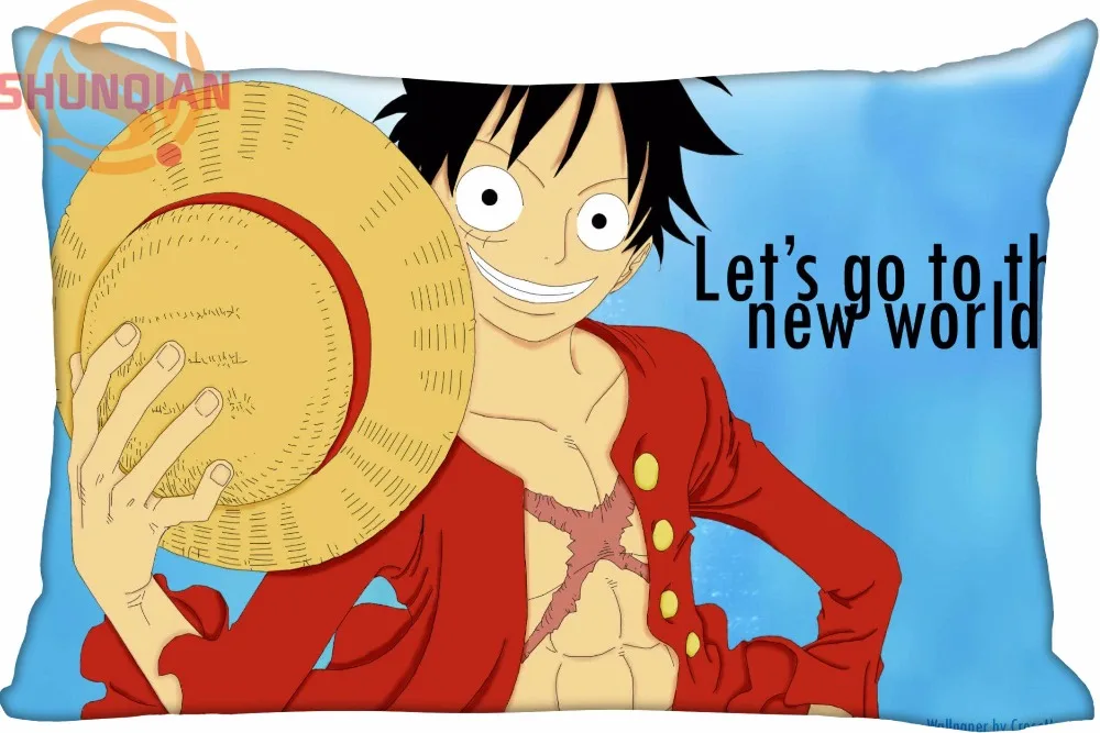 

Hot Nice Luffy One Piece Rectangle Pillowcase zipper Wedding Custom Pillow Case For Bedroom A3.27#1