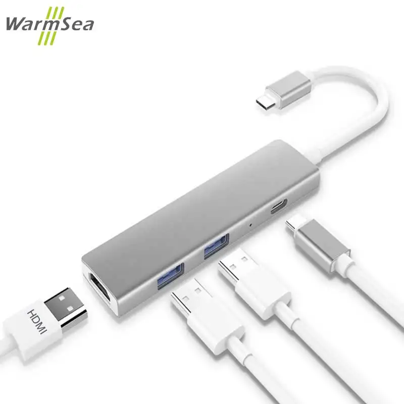 Тип USB c Thunderbolt 3 к HDMI 4 К Адаптер HUB ключ Dock кабель с 3.0 C Мощность доставки зарядки