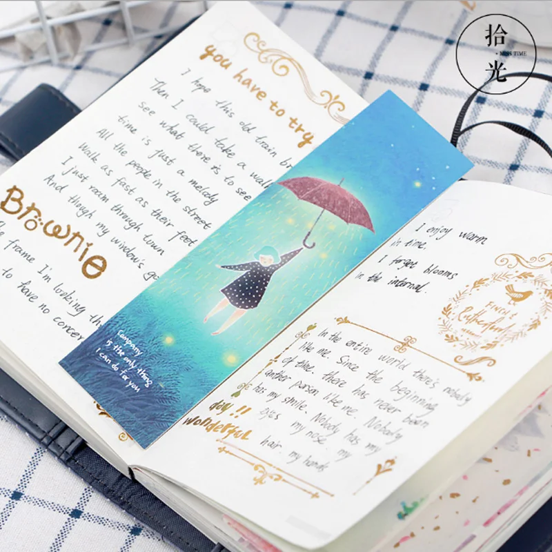 30 шт./кор. kawaii Творческий счастья студент закладки канцелярские реалистичный