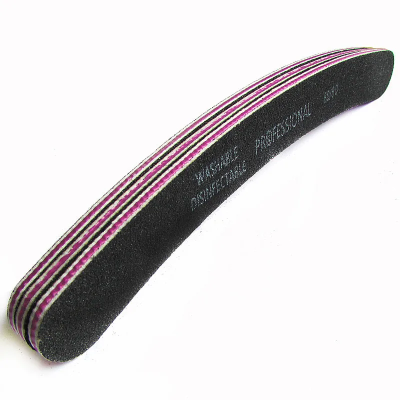 

25Pcs/lot Sanding Nail File Nail Art Buffer Salon Glitter Tools Black Manicure File Buffer Polishing Grits 100/180 Makeup Tools