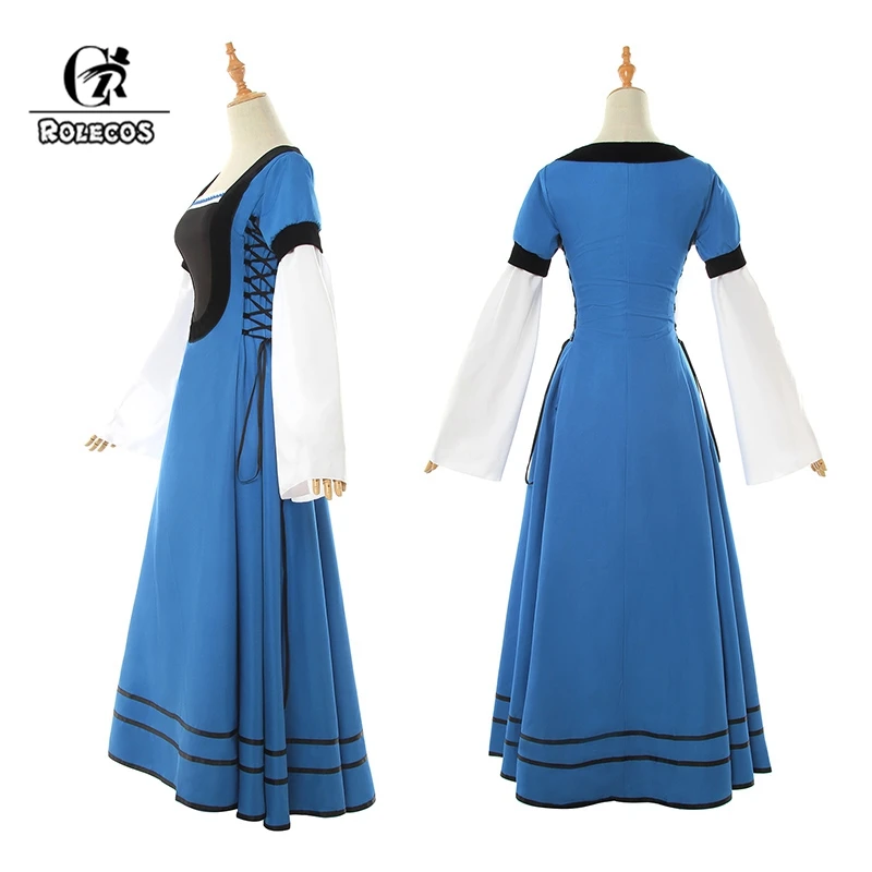 ROLECOS средневековое женское платье викторианский костюм ретро Ренессанс Винтаж