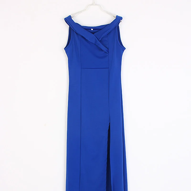 AF087blue Женское платье с коротким рукавом и открытыми плечами, весна-лето,, женские облегающие вечерние платья, модное вечернее платье - Цвет: AF087blue