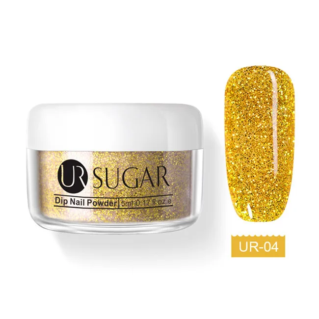 color 4 Ur Sugar погружение голографическая пудра Пыль Дизайн ногтей украшения без лампы вылечивается 5 мл все для маникюра ногти Dip блеск порошок - Цвет: color 4