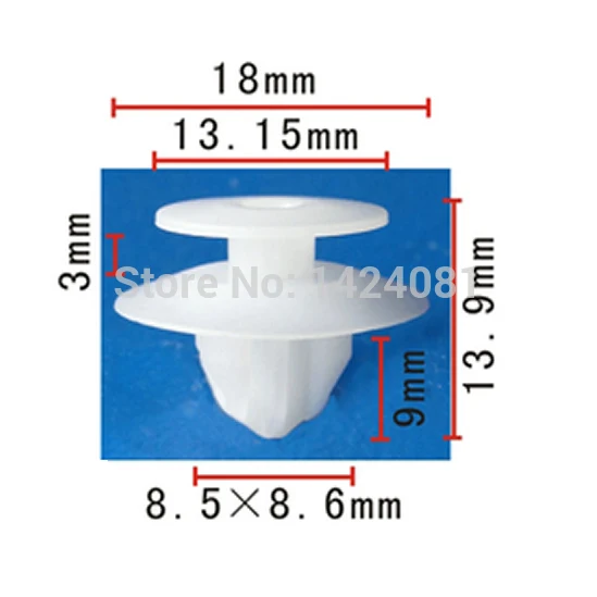 

100x OEM Nylon for Mitsubishi for Montero 2001-On Rocker Panel Side Moulding Retainer Clip MR435918