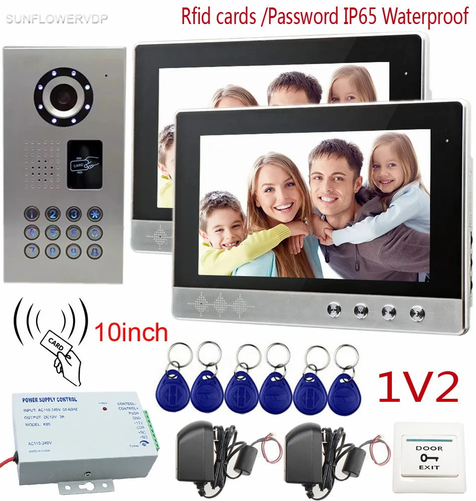 SUNFLOWERVDP Видео Интерком для частный дом IP65 с rfid меткой водозащитные/пароль видео