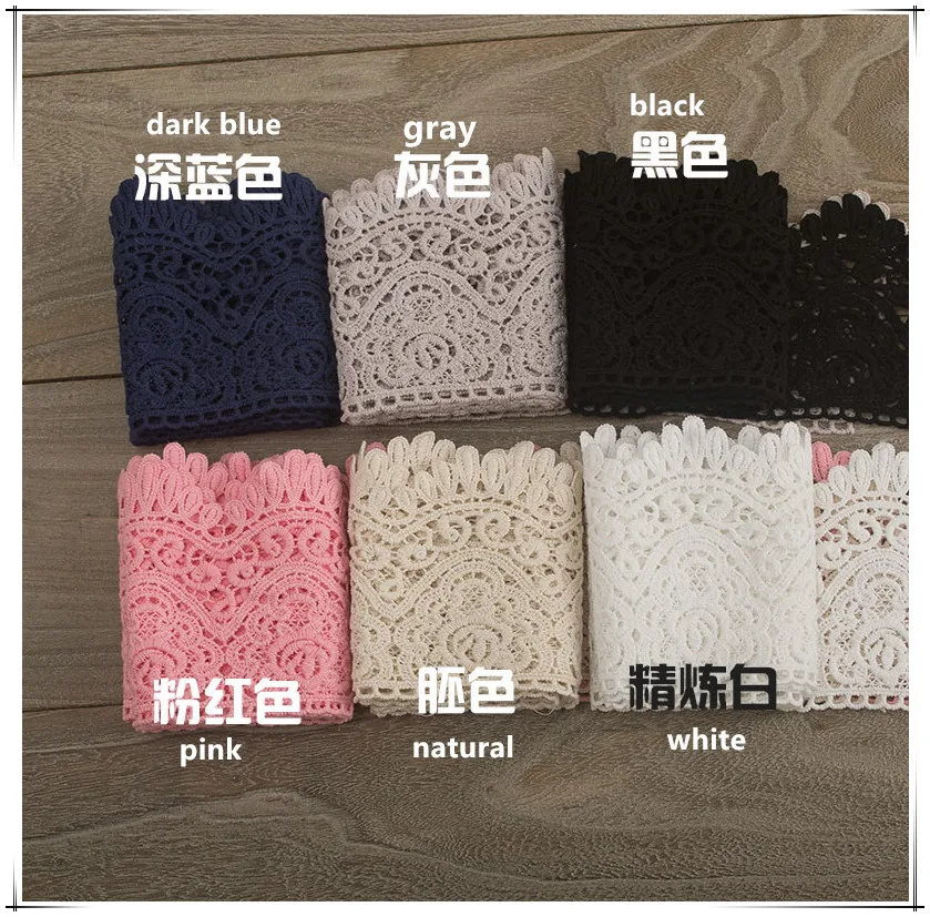 Белые и розовые кружевные швейные принадлежности хлопковая вышивка цветами