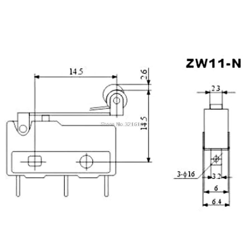 For 10Pcs/Set Mini 3-Pin Tact Switch KW11-3Z 5A 250V Round Handle Clock Microswitch Promotion | Обустройство дома
