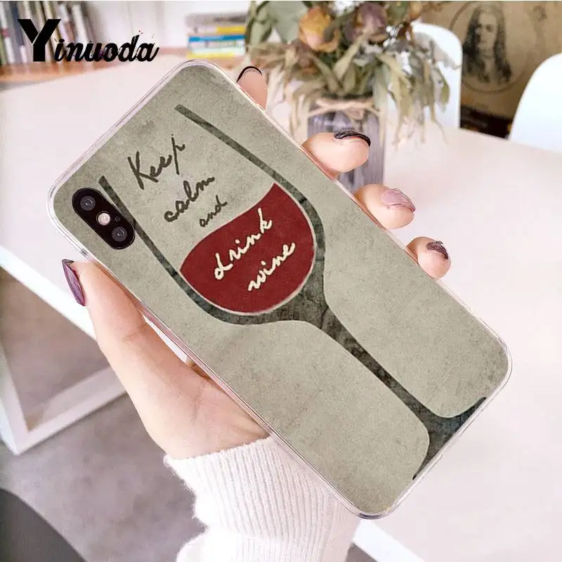 Чехол Yinuoda для iphone 7 6 X чехол с надписью keep calm and drink a bear wine Роскошный телефона iPhone 6s