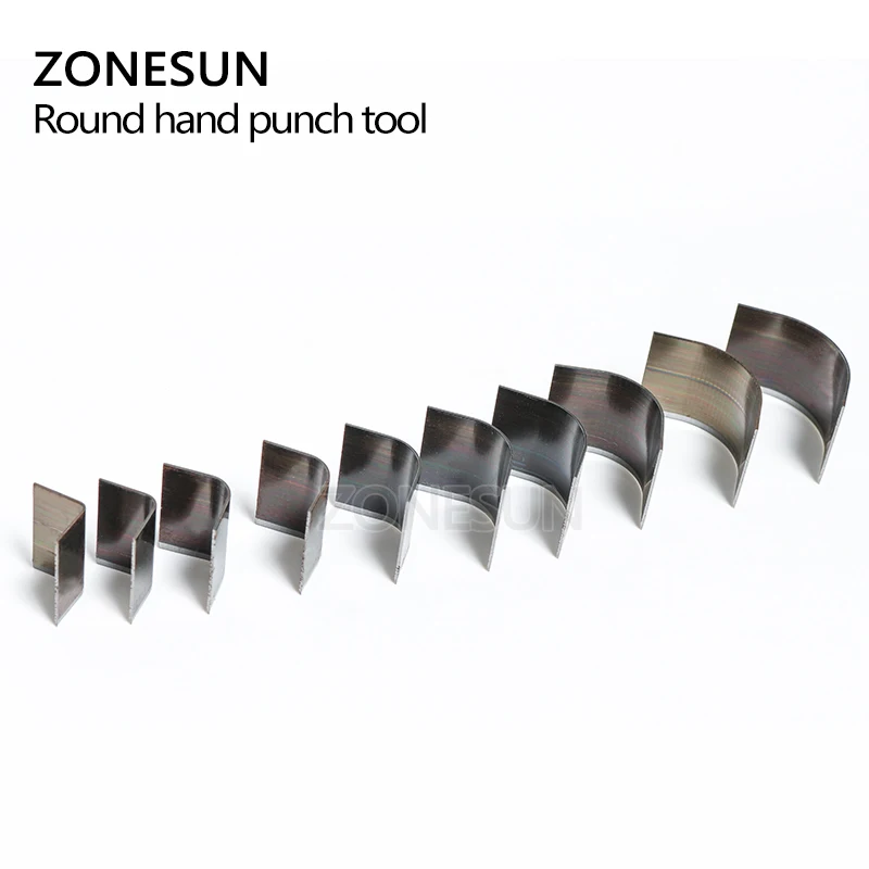 ZONESUN 10 шт./лот кожаный бумажник сумка угловой круглый инструмент для перфорации