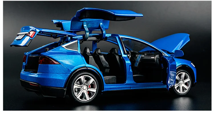 Tesla модель X S металлический литой автомобиль литой под давлением игрушечный автомобиль с откидной спинкой мигающий музыкальный подарок 1:32 игрушечный автомобиль для детей Подарки