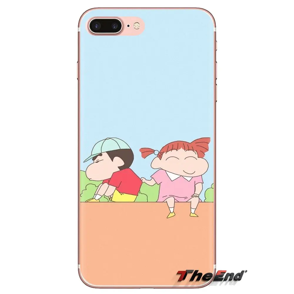 Прозрачные мягкие чехлы Crayon Shin Chan для Samsung Galaxy S3 S4 S5 Mini S6 S7 Edge S8 S9 S10 Plus Note 3 4 5 8 9 |