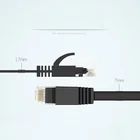 Кабель Ethernet CAT 6, 15см, медный плоский сетевой кабель RJ45, UTP, кабель локальной сети, синий, белый, черный цвет