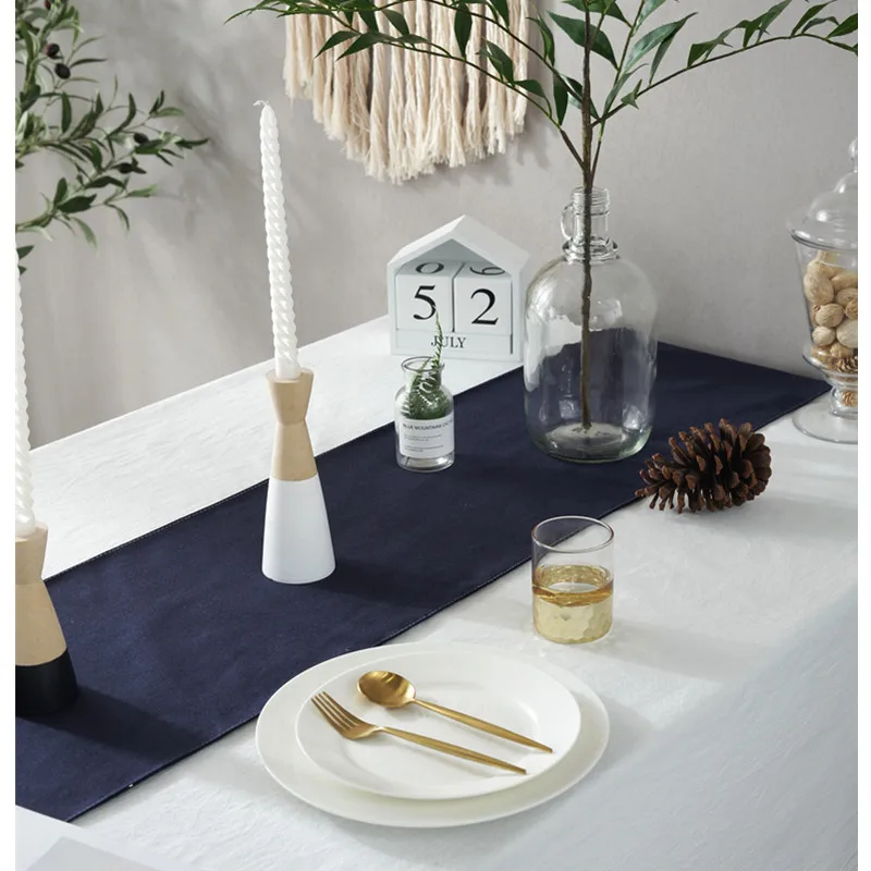 CFen A's Nordic Simple Style Cotton Tablecloth Solid White Quality Table Cover Tea Cloth Kitchen Dining Place Mats 1pc | Дом и сад