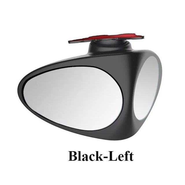 Black-Left 2 в 1 Автомобильное Зеркало для слепого пятна, широкоугольное зеркало, вращение на 360 градусов, регулируемое выпуклое зеркало заднего вида, вид на переднее колесо, Автомобильное Зеркало - Цвет: Black-Left