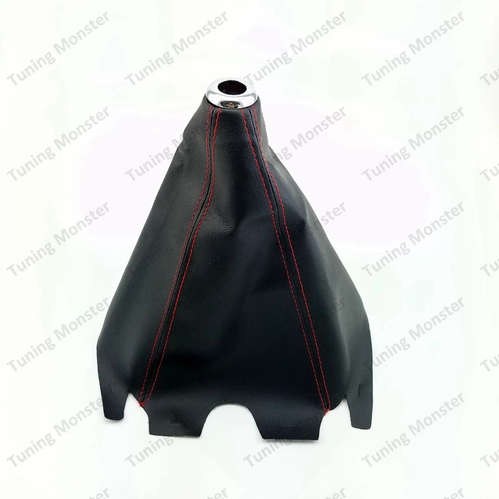 Универсальная кожаная задняя крышка для тюнинга Monster с красным/синим стежком MT/AT |