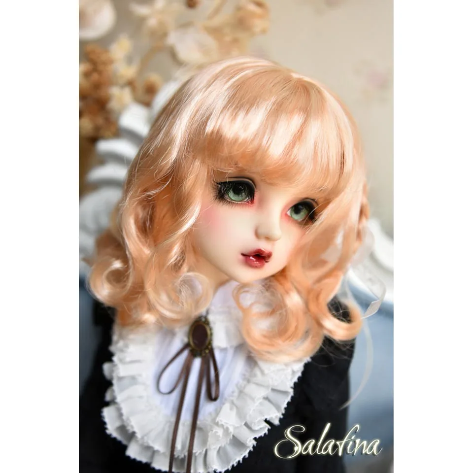 Allaosify 1 шт. коричнево-черные короткие вьющиеся волосы BJD парик 1/3 1/4 1/6 bjd кукла парик