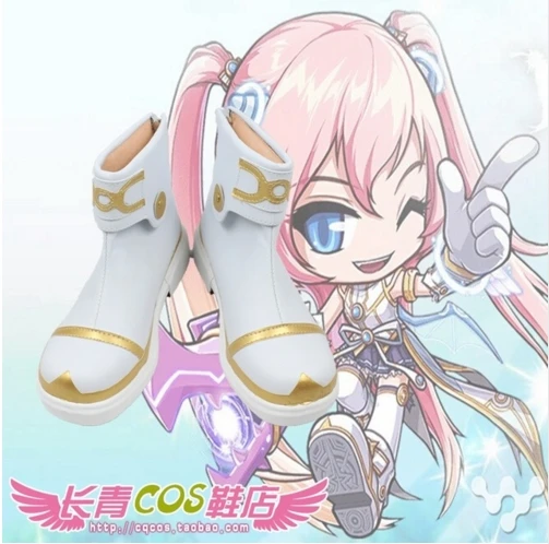 Короткие белые туфли для косплея Angelic Buster C006 | Тематическая одежда и униформа