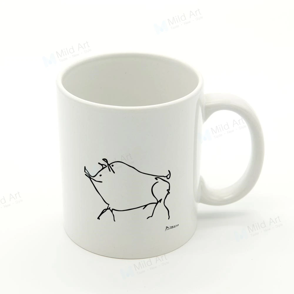 pig-mug Пикассо Современный абстрактный Животные лошади собаки подарки минималистский Nordic Кухня аксессуары Керамика чашки воды напитки Кофе Чай кружки - Цвет: pig-mug