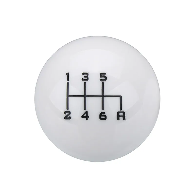 Gearknob White 6 скоростей, чехол, ручка переключения передач для JEEP YJ TJ JK, ручка переключения передач, рычаг переключения, ручка, головной убор, комплект,, черный, белый, синий, красный - Название цвета: Gearknob White