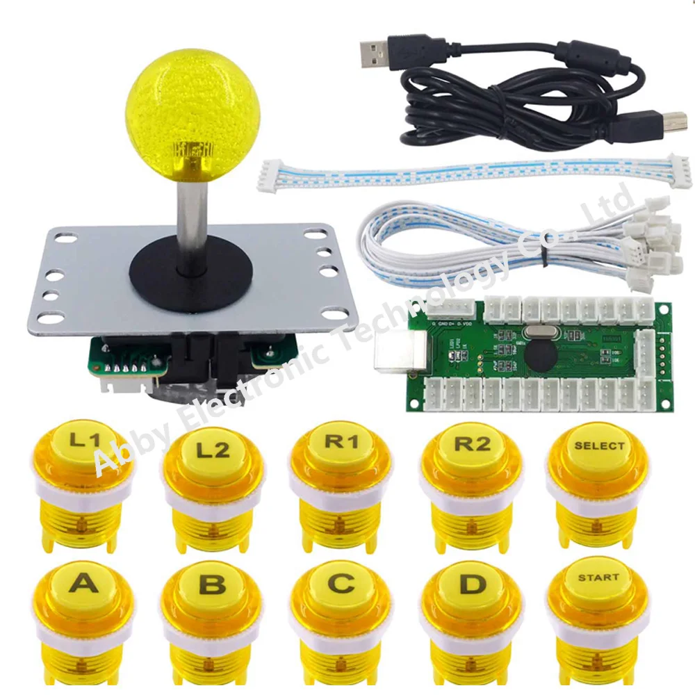 LED DIY Kit механический переключатель клавиатуры кнопка PC MAME Retropie аркадный джойстик